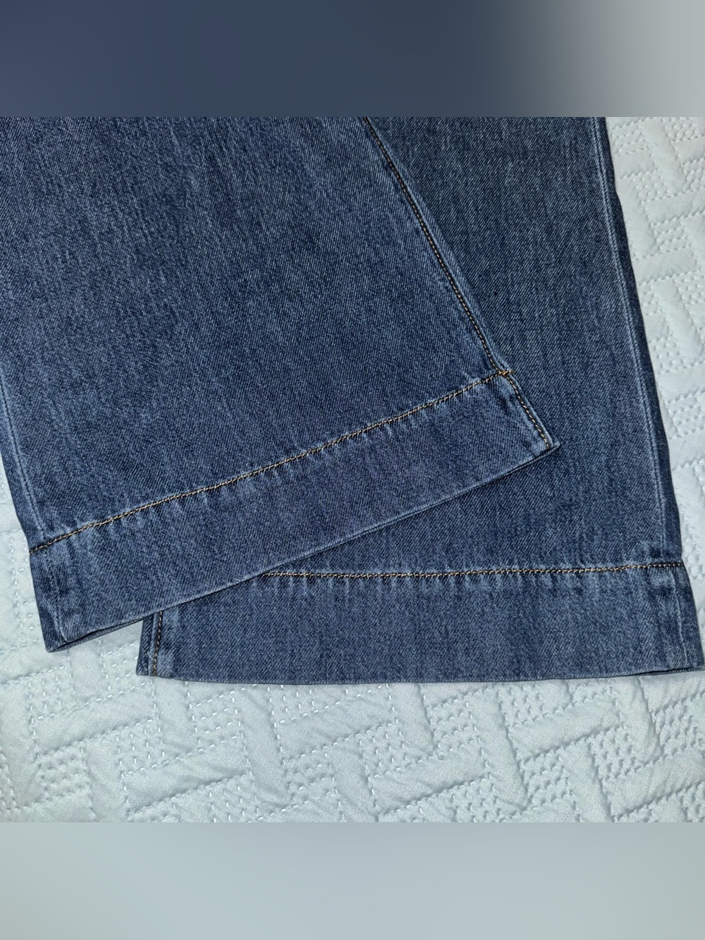 Loft Patch Pocket Wide Leg High Rise Trouser Jeans NWOT - Picture 6 of 9